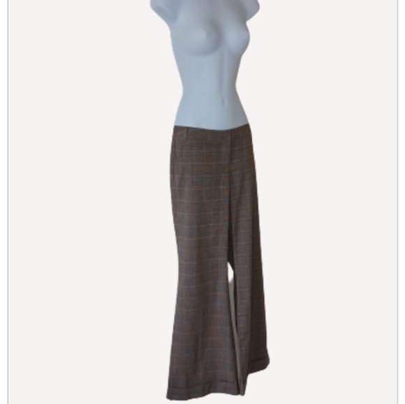 BNWT Twelfth Street by Cynthia Vincent Wide Leg Plaid Pants, sz 6 - Picture 1 of 16